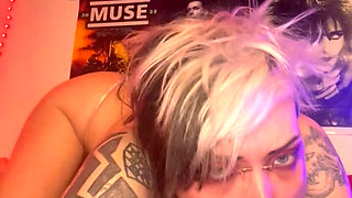 Silver Micro Bikini Sloppy Solo BJ Topless