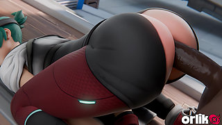 BBC Group Creampie Kiriko Overwatch Animation - Catching Thieves Gone Wrong