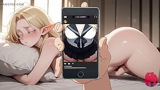 LunaciTV Facefucks AI Slut Watching Porn