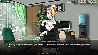 Naruto: Kunoichi Trainer - Hot Blonde Secretary Babe with a Big Perfect Ass and Anal Sex with Creampie at Office